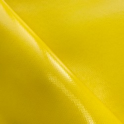 Ткань ПВХ 600 гр/м2 плотная, Жёлтый (Ширина 150см), на отрез  в Кургане