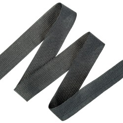 Окантовочная лента-бейка, цвет Чёрный 22мм (на отрез)  в Кургане