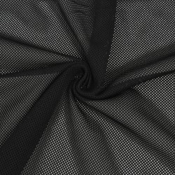 Трикотажная Сетка 75 г/м2, цвет Черный (на отрез)  в Кургане