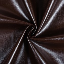 Ткань Дерматин (Кожзам) для мебели, цвет Темно-Коричневый (на отрез)  в Кургане