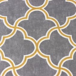 Интерьерная ткань Дак (DUCK), принт &quot;Орнамент на Сером&quot; (на отрез)  в Кургане