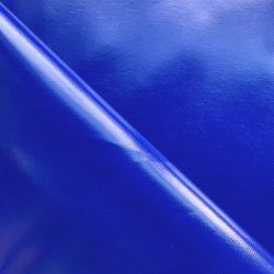 Ткань ПВХ 450 гр/м2, Синий (Ширина 160см), на отрез  в Кургане